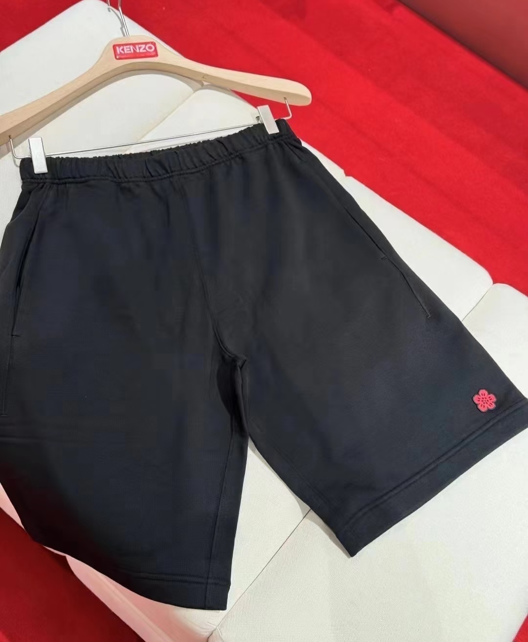 KENZO 海棠花 短褲 黑色