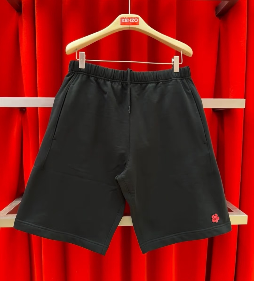 KENZO 海棠花 短褲 黑色