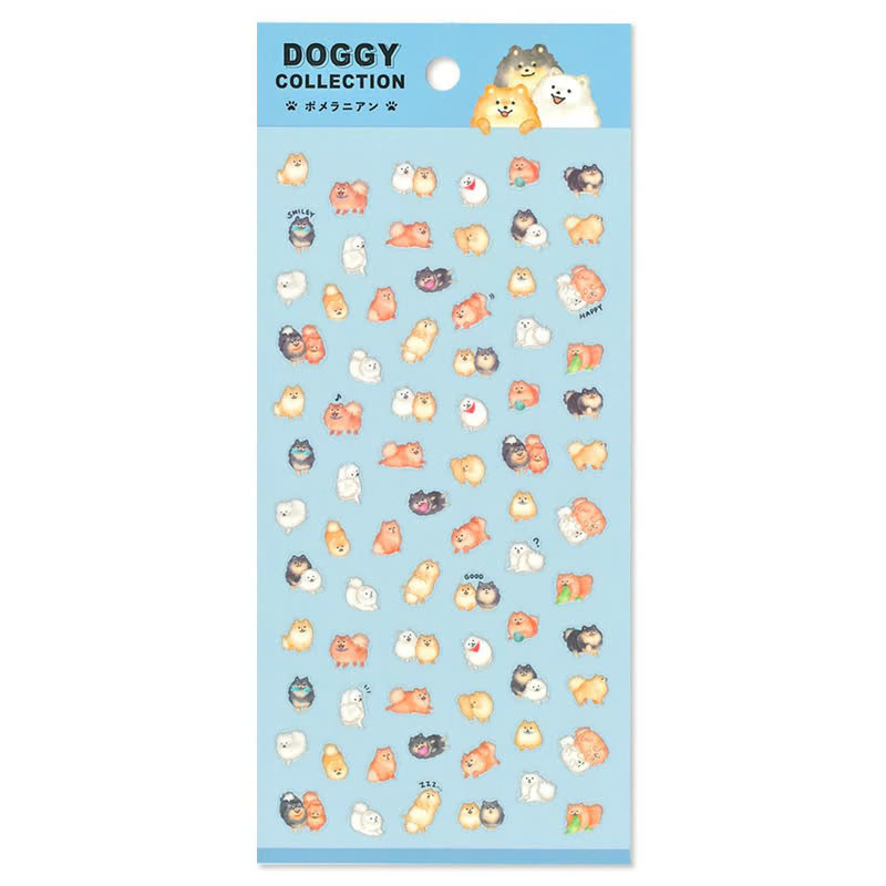 博美 DOGGY 狗狗主題 迷你手帳貼紙｜日本Mind Wave