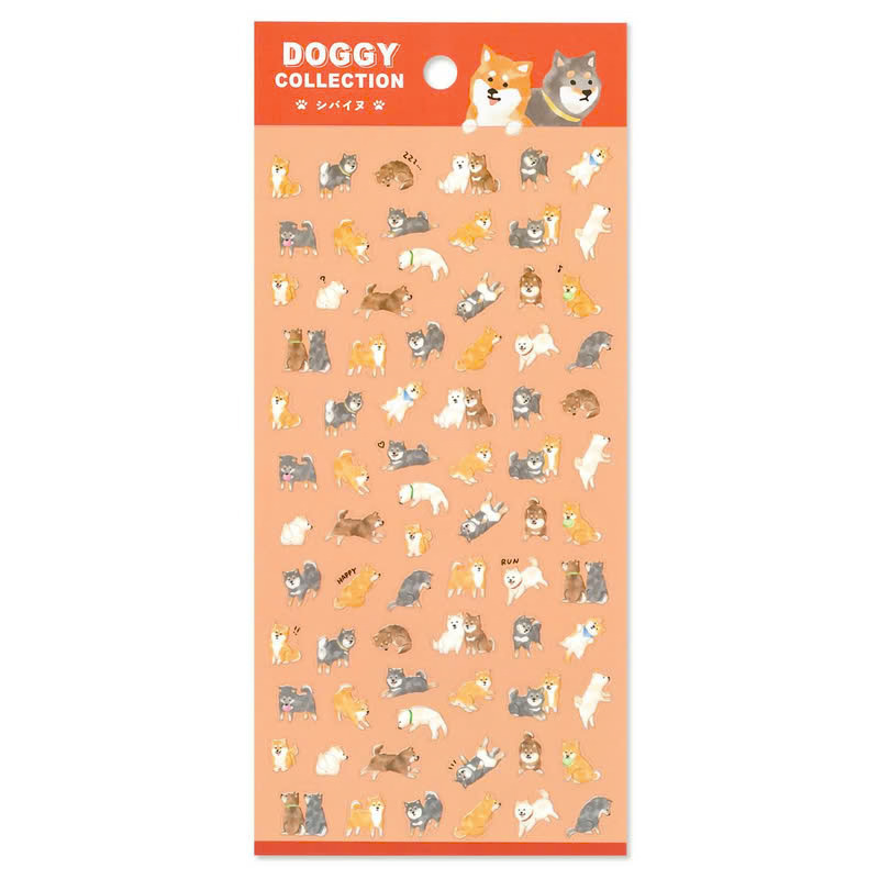 柴犬 DOGGY 狗狗主題 迷你手帳貼紙｜日本Mind Wave
