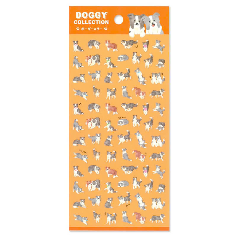 邊境牧羊犬 DOGGY 狗狗主題 迷你手帳貼紙｜日本Mind Wave