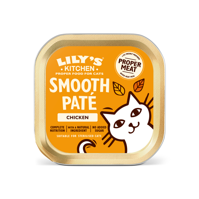 Lily's Kitchen – 無穀物主食肉泥餐盒 - 經典雞肉餐 Chicken in Smooth Pate (黃) 85g (原箱19盒優惠@$13.5)