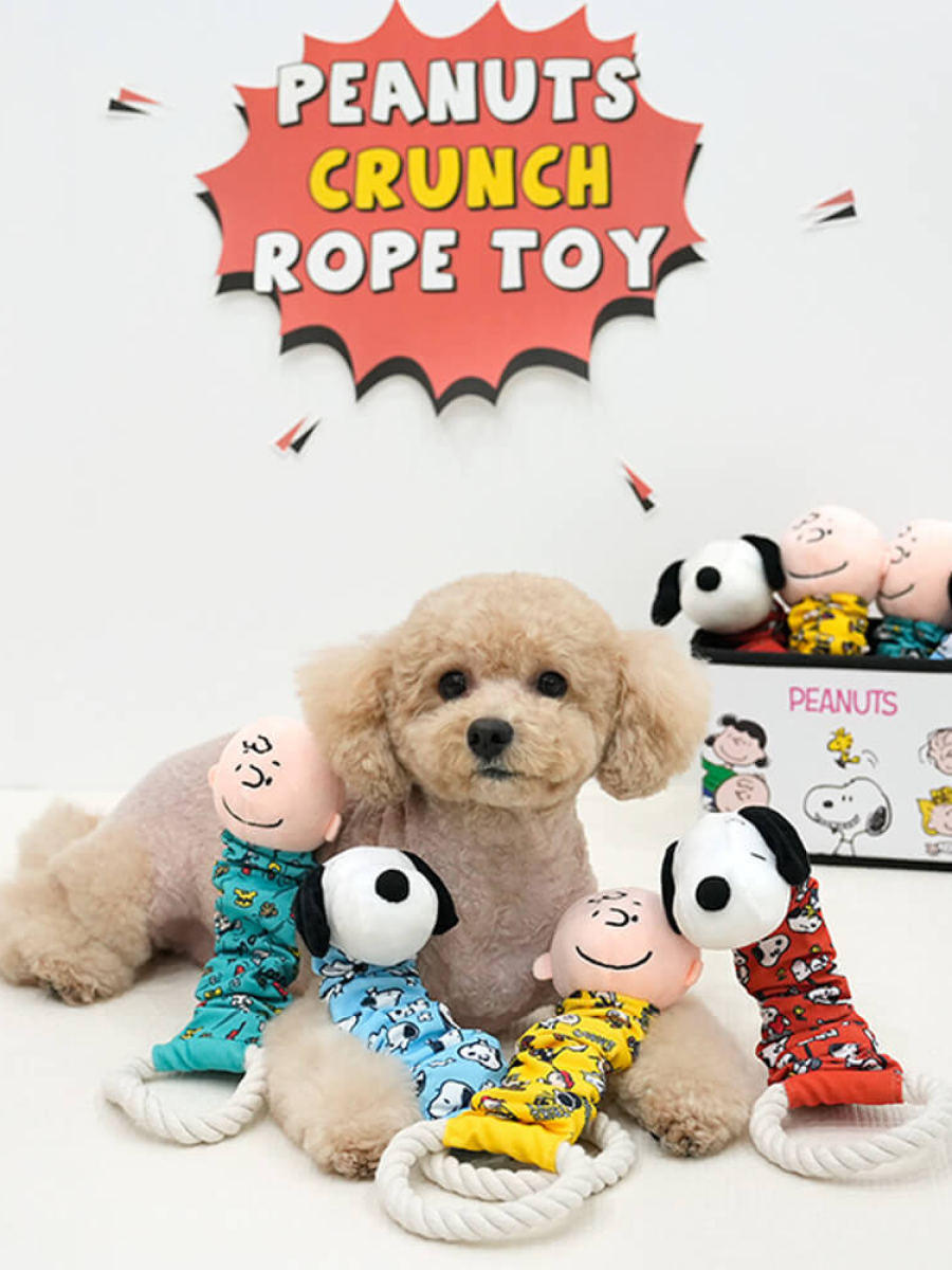 【Peanuts】史努比伸縮繩結發聲玩具