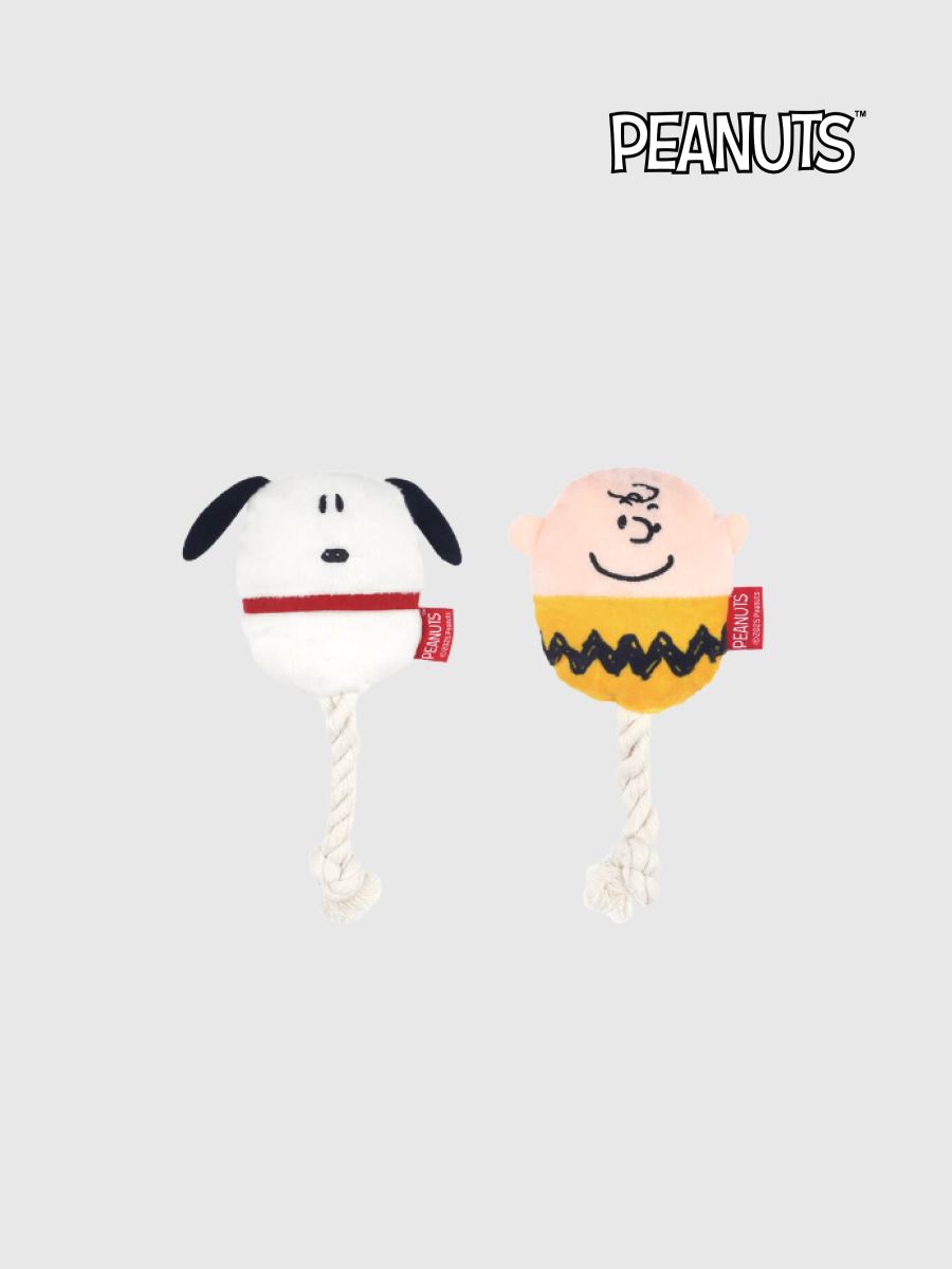 【Peanuts】史努比圓滾滾發聲繩結玩具