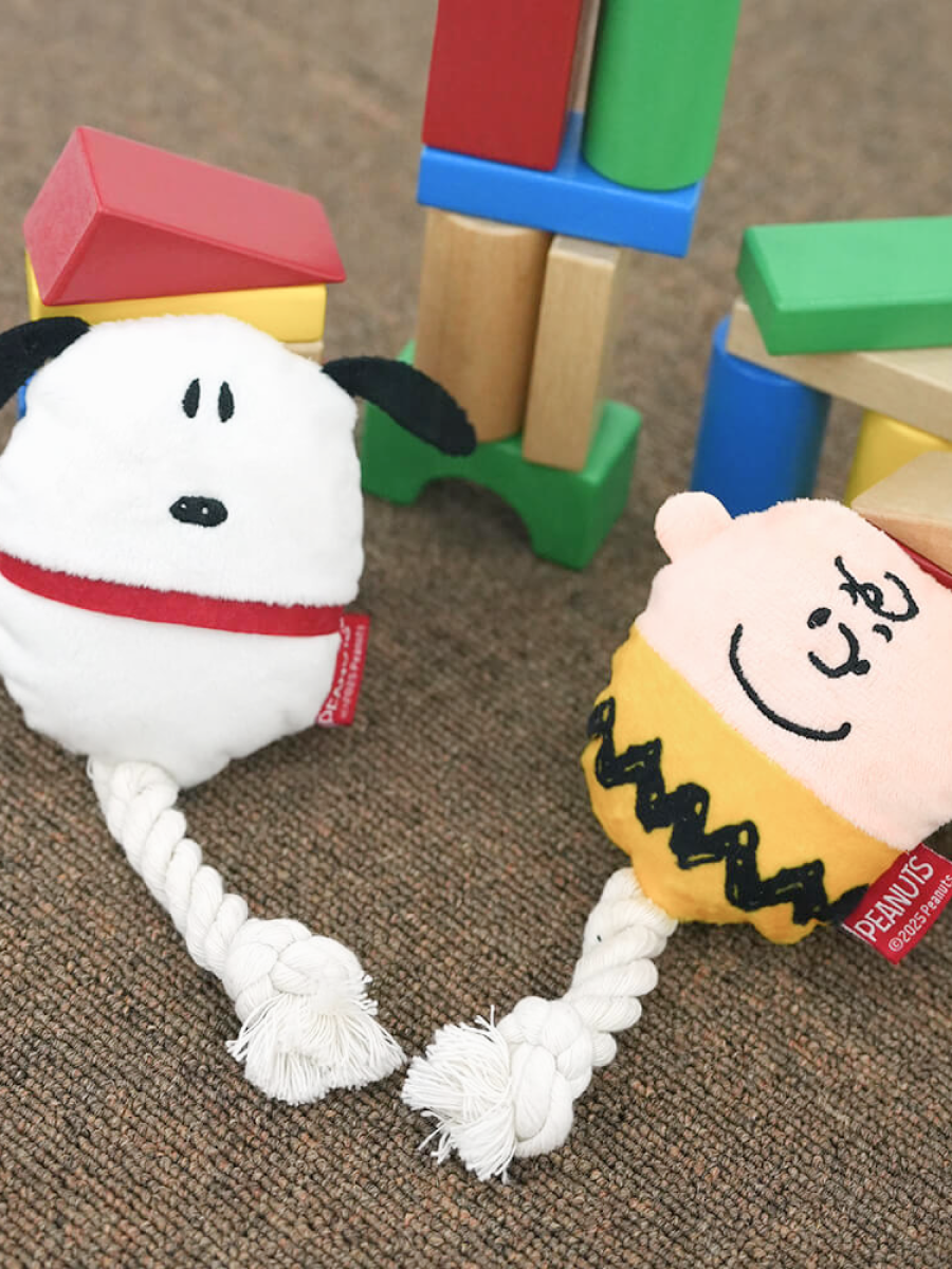 【Peanuts】史努比圓滾滾發聲繩結玩具