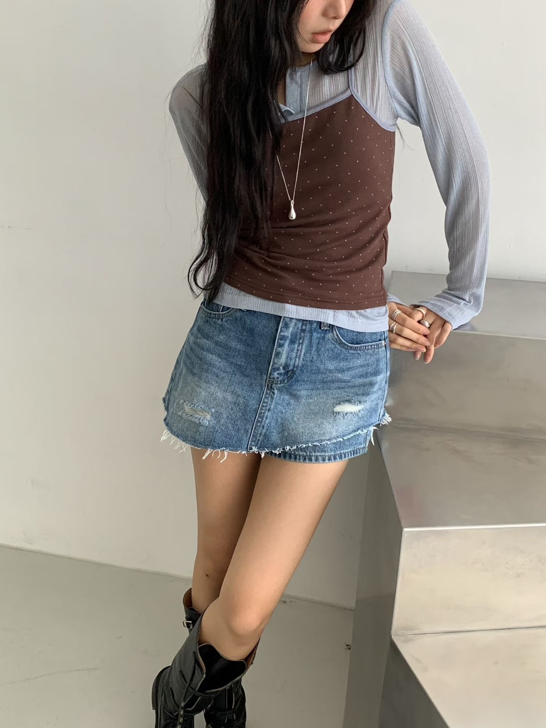 滾邊小點點BRA背心