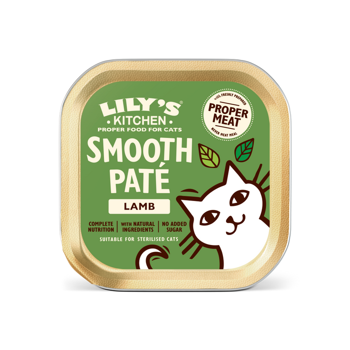 [斷貨中] Lily's Kitchen – 無穀物主食肉泥餐盒 - 羊肉餐 Lamb in Smooth Pate (綠) 85g (原箱19盒優惠@$13.5)