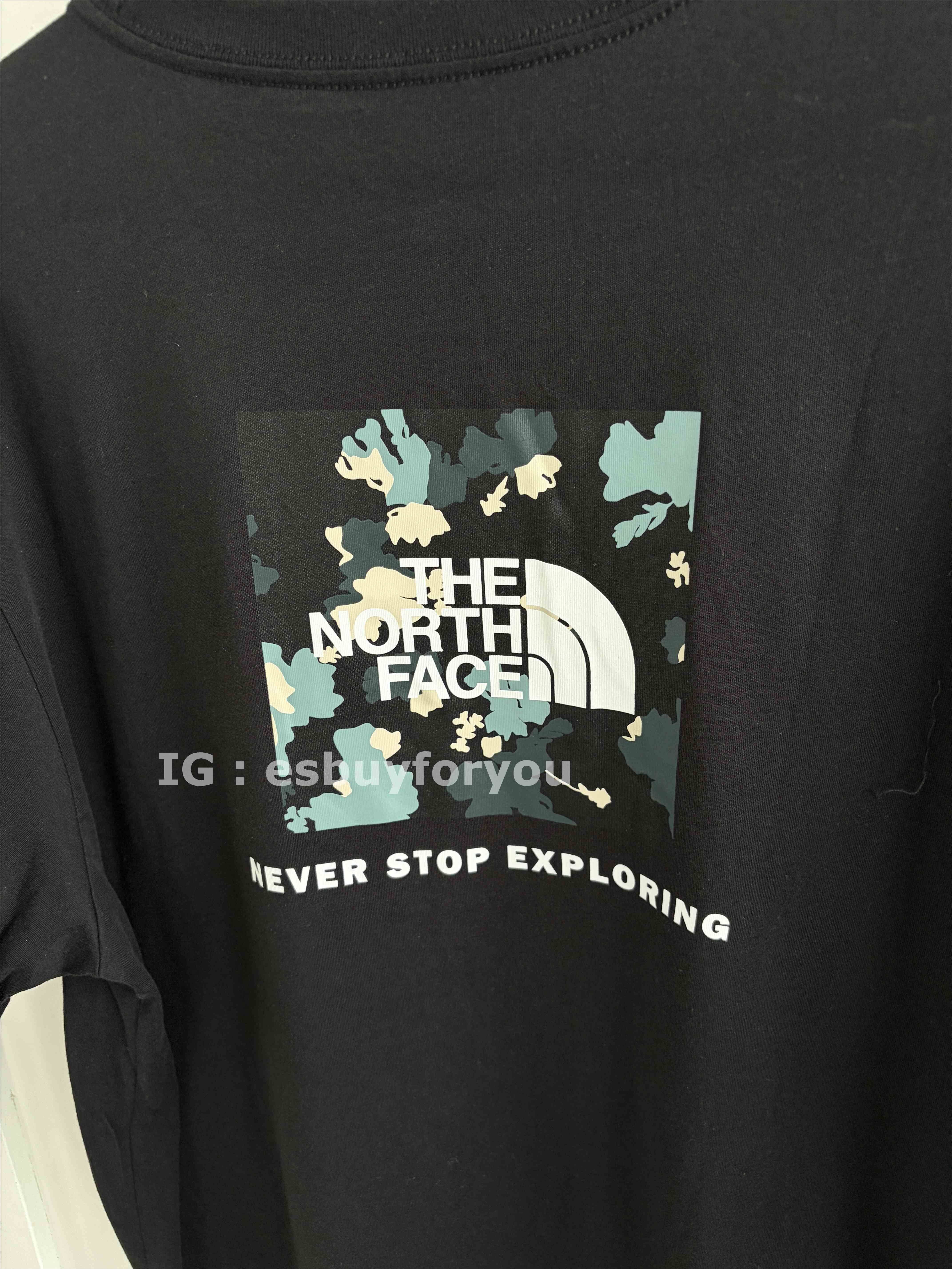 THE NORTH FACE 男大人 迷彩BOX 正反圖 短TEE