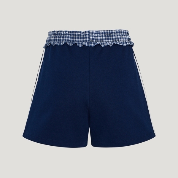 Adidas 愛迪達 Plaid Short W KU9394 女 短褲 運動短褲 休閒短褲 深藍 亞版 網布