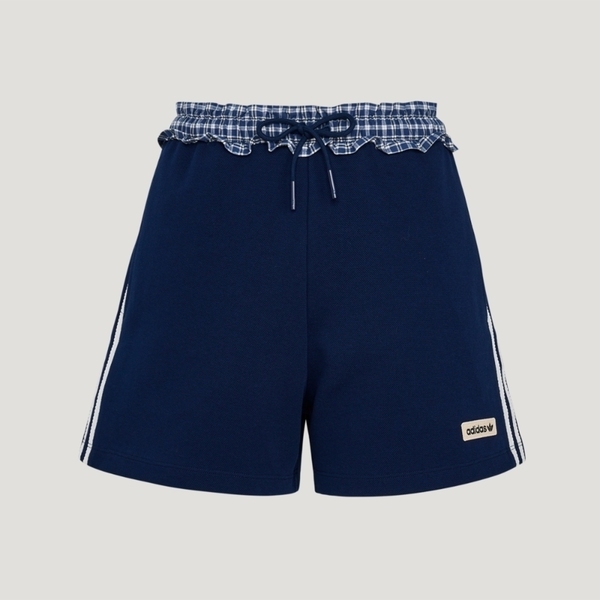 Adidas 愛迪達 Plaid Short W KU9394 女 短褲 運動短褲 休閒短褲 深藍 亞版 網布