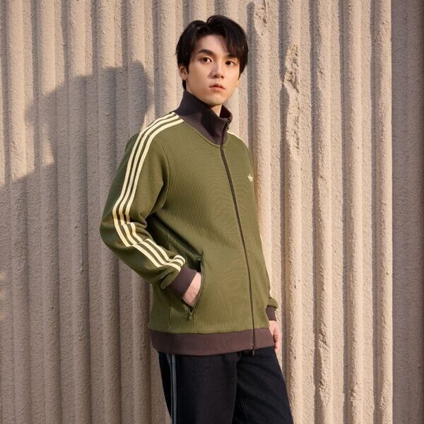 Adidas 愛迪達 Track Top M KZ2914 男 立領外套 運動外套 休閒穿搭 橄欖綠 亞版