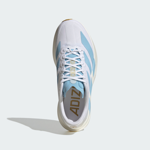 Adidas Adizero Evo SL Woven W JQ4526 女 慢跑鞋 支撐 緩震 競速 白 淺藍