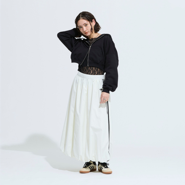 Adidas 愛迪達 Balloon L Sk KE3441 女 長裙 白 蓬鬆 柔軟 燈籠長裙