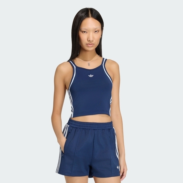 Adidas 愛迪達 Vintage Tank KY8135 女 背心 運動背心 深藍 亞版 復古