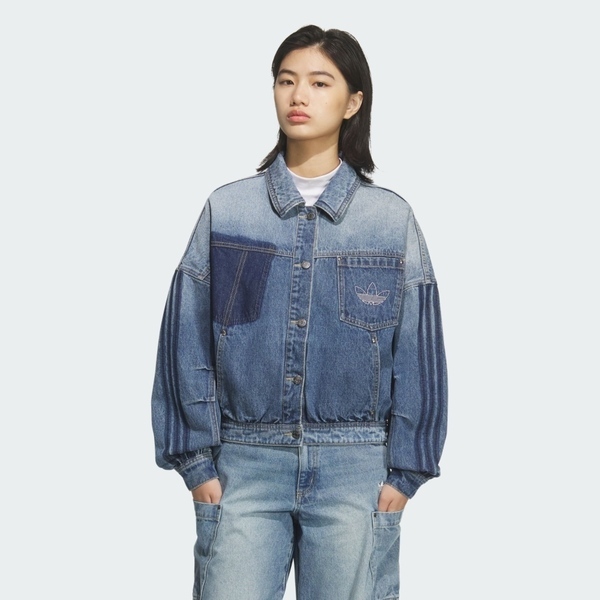 Adidas 愛迪達 Jacket W KR5042 女 外套/夾克 運休閒穿搭 藍 丹寧外套