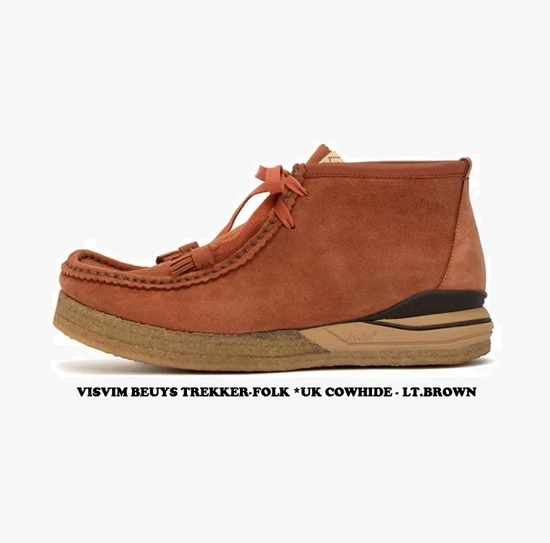 LAST SALE: VISVIM BEUYS TREKKER-FOLK *UK COWHIDE - LT.BROWN SIZE 11 IN STOCK NOW (現貨發售中)