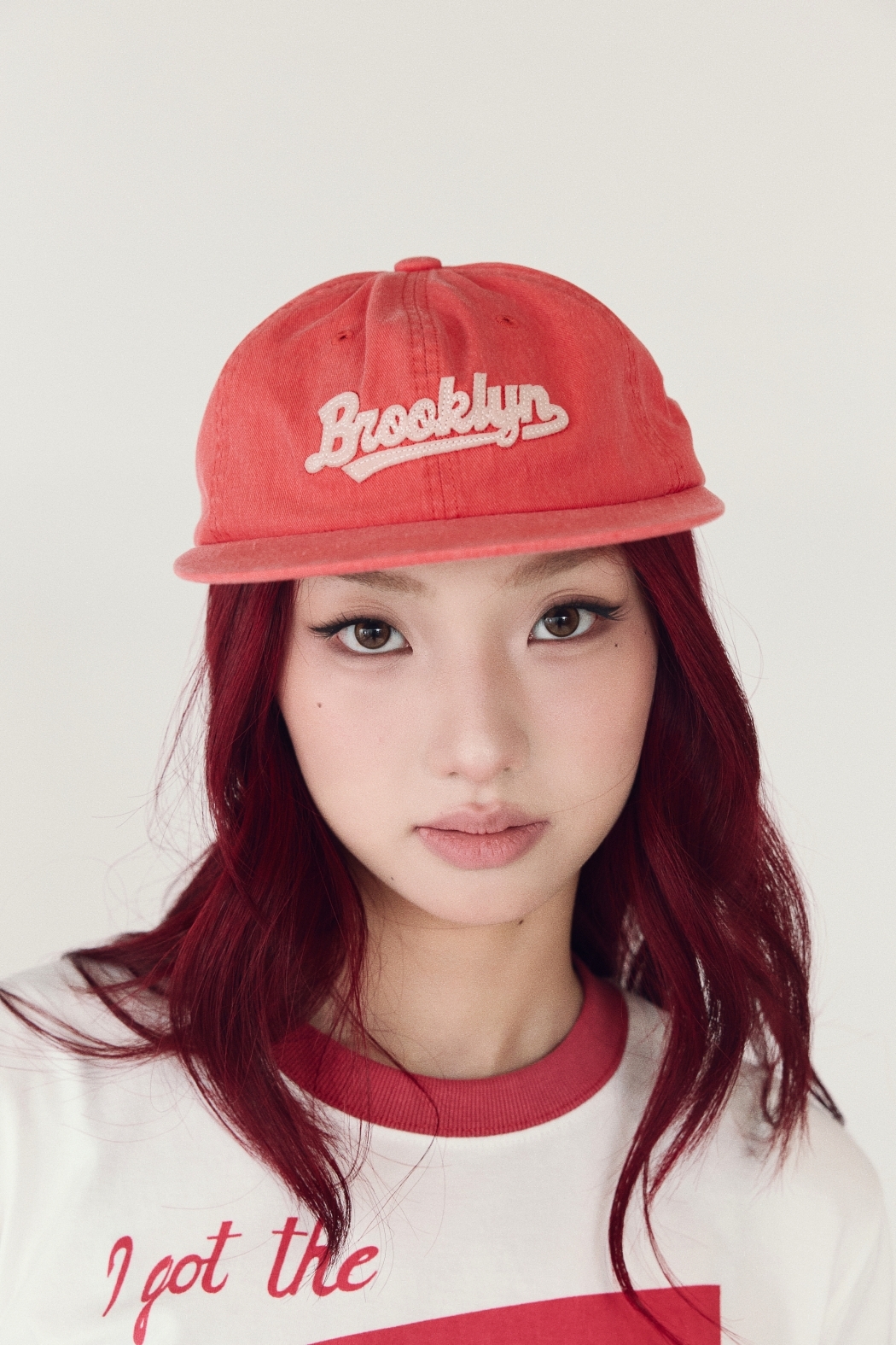 Brooklyn拼布平板帽-紅