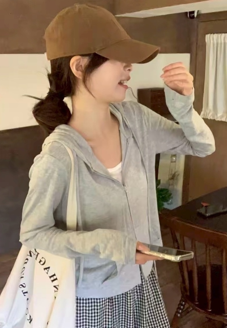 假兩件小標雙拉鍊防曬外套