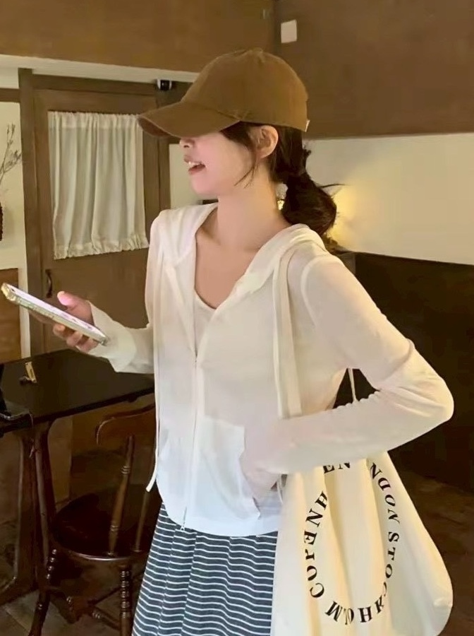 假兩件小標雙拉鍊防曬外套