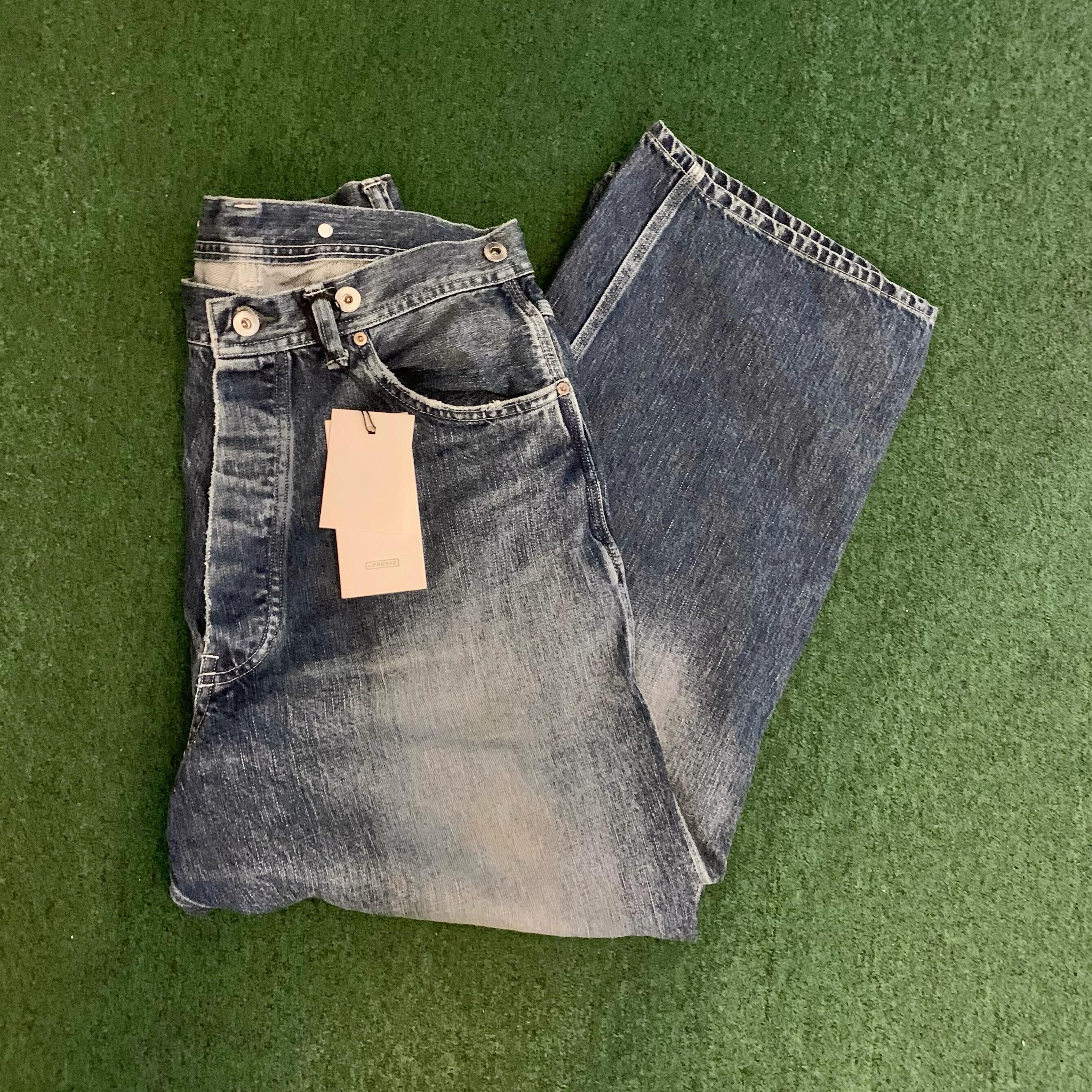 LAST PCS: A.PRESSE 2026 VINTAGE DENIM LOGGER PANTS (26SAP-04-26) - SIZE 2