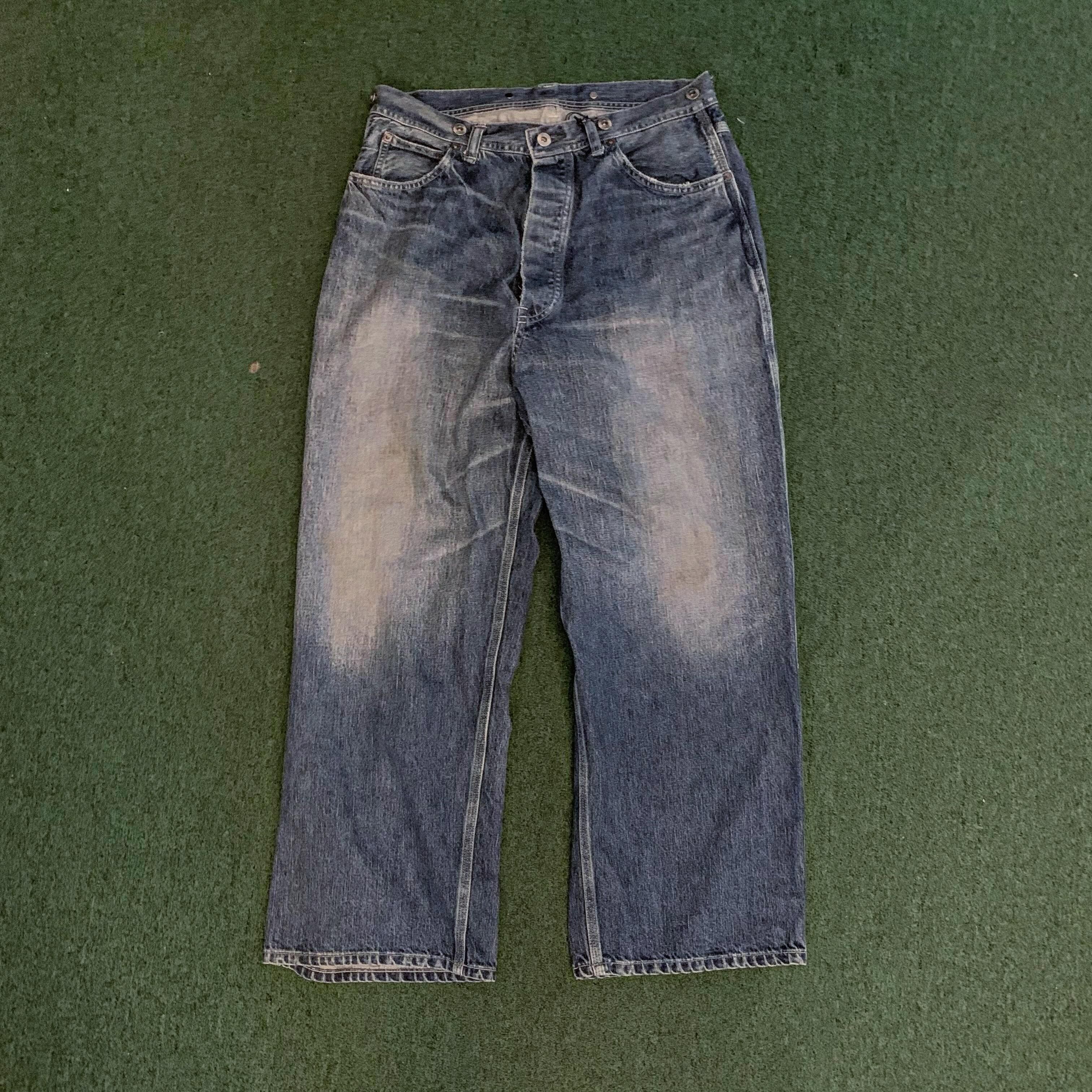 LAST PCS: A.PRESSE 2026 VINTAGE DENIM LOGGER PANTS (26SAP-04-26) - SIZE 2
