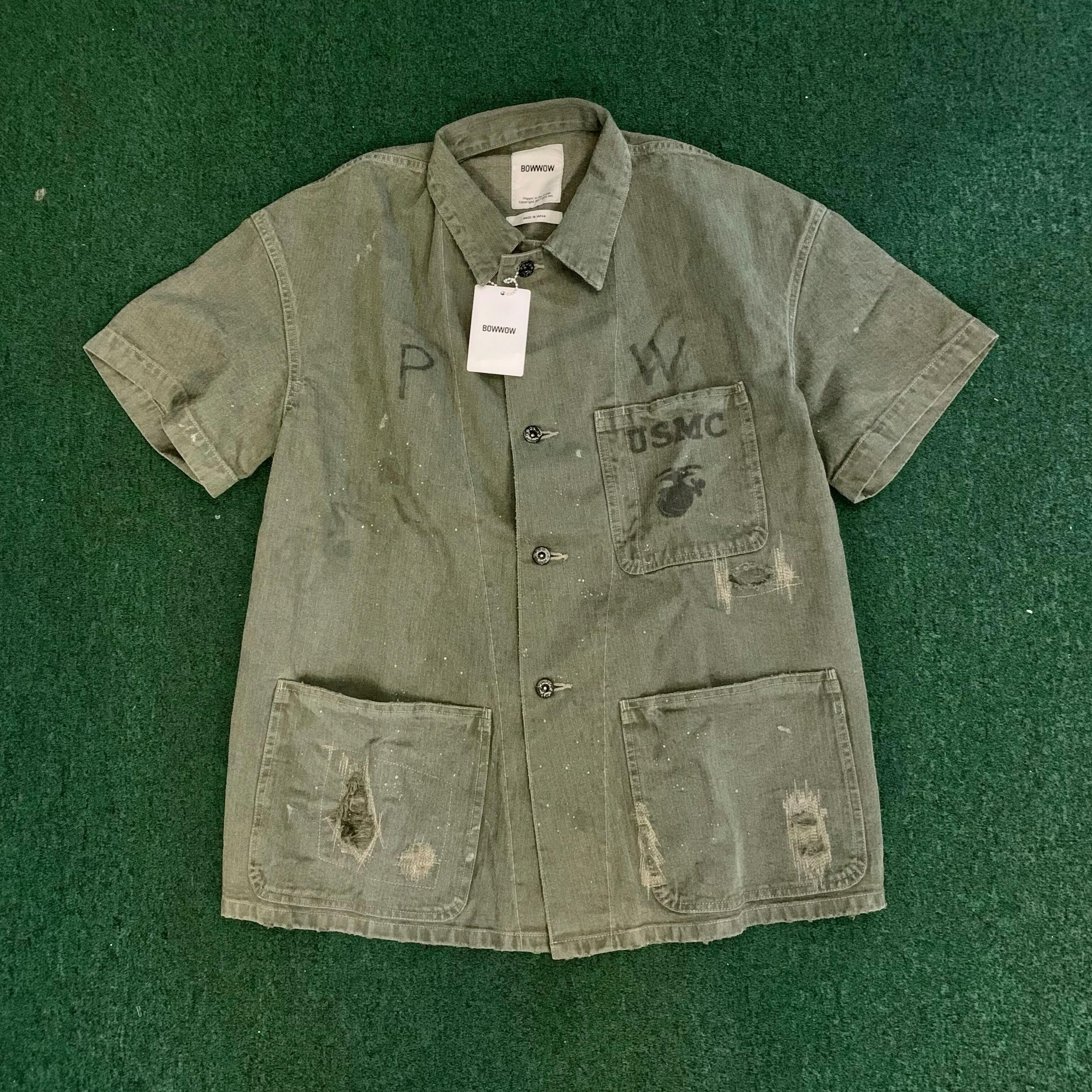 BOWWOW 2026 PW P-41 HBT SS SHIRT - OLIVE