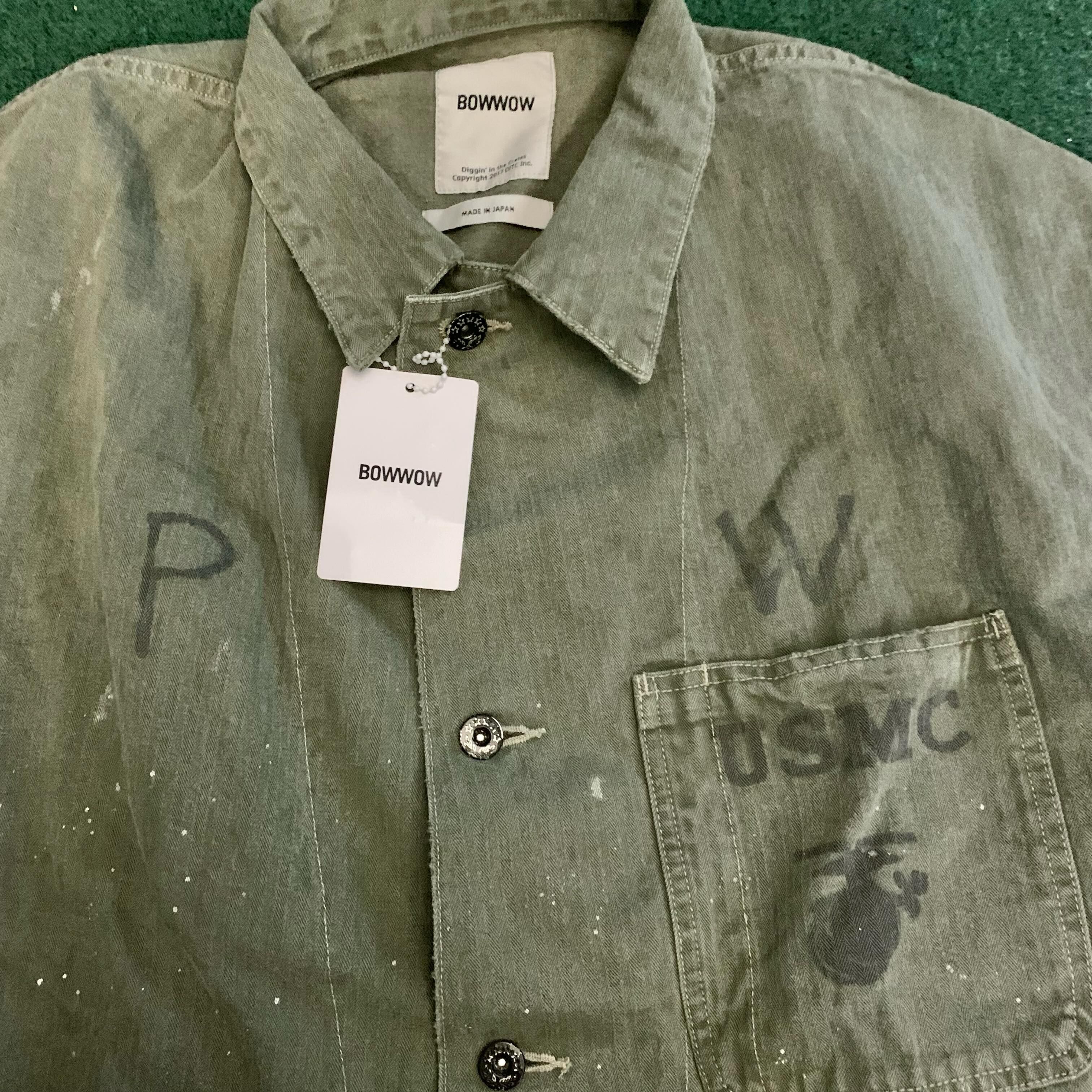 BOWWOW 2026 PW P-41 HBT SS SHIRT - OLIVE