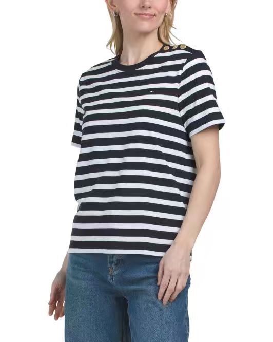 【預購】TOMMY HILFIGER H052014 條紋短袖 T 恤