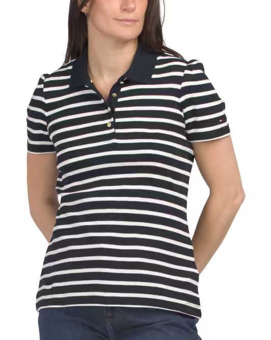 【預購】TOMMY HILFIGER H052016 條紋澎澎袖 Polo 衫