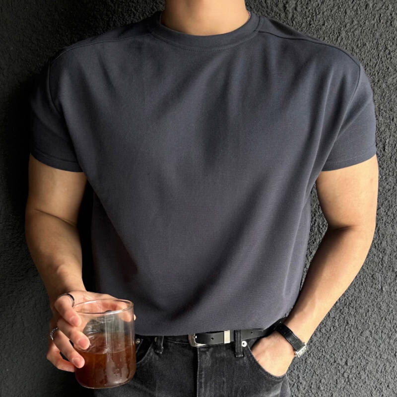 美式肌肉感正肩短袖T-Shirt
