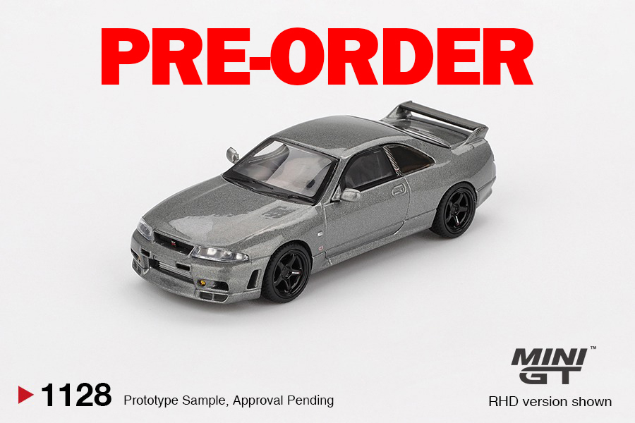 [預訂] Mini GT #1028 日產NISSAN Skyline GT-R 深金屬灰 (NISMO BCNR33 CRS)