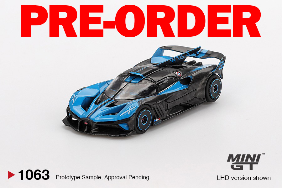 [預訂] MINI GT 1/64 布加迪Bugatti Bolide 展示版合金模型車