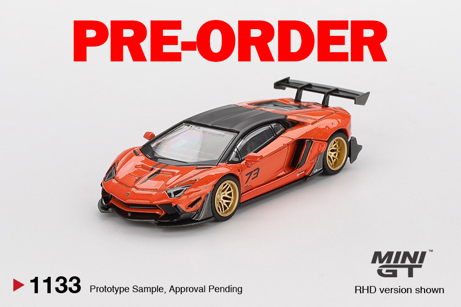 [預訂] Mini GT #1033 LB WORKS 林寶堅尼Lamborghini Aventador 限量版 橙色 MDX 2025