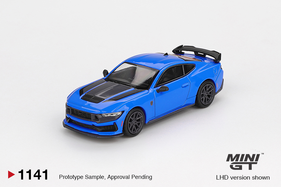 [預訂] MINI GT #1141 福特野馬Ford Mustang Dark Horse 2024 Grabber Blue 右軚