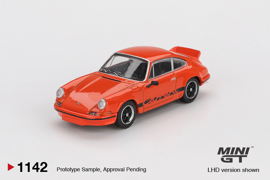 [預訂] MINI GT #1142 保時捷Porsche 911 Carrera RS 2.7 Tangerine 黑色塗裝 右軚