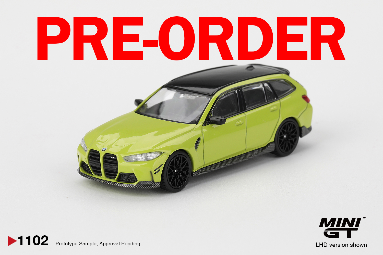 [預訂] MINI GT #1102 BMW M3 M Performance Touring Sao Paulo Yellow 左軚車