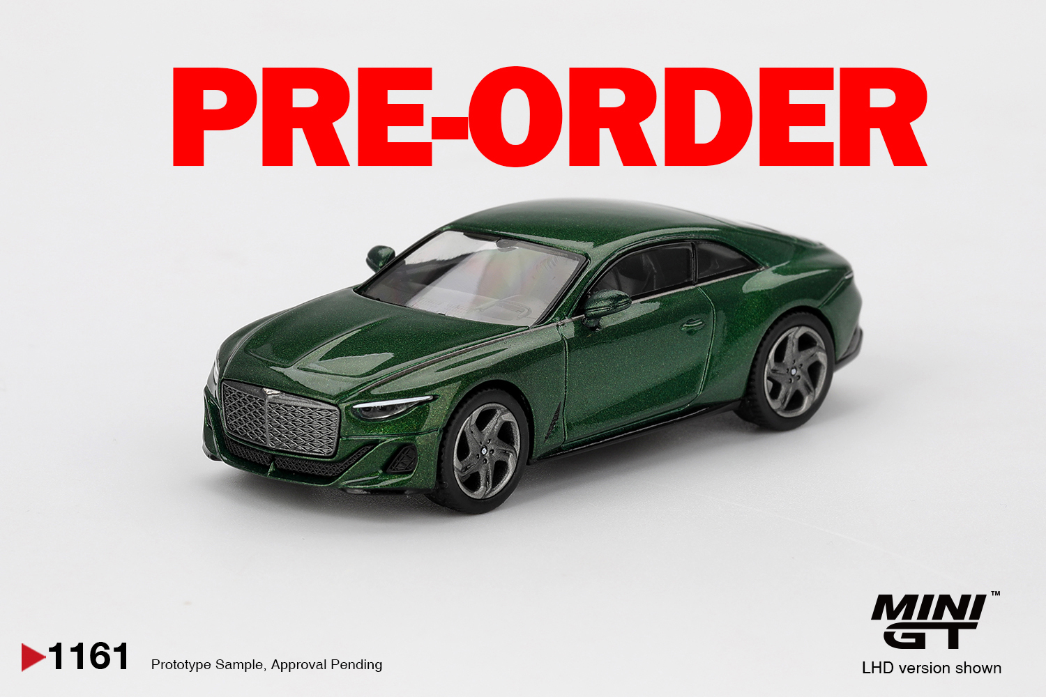 [預訂] MINI GT #1161 1/64 宾利Bentley Batur Scarab Green 合金模型車