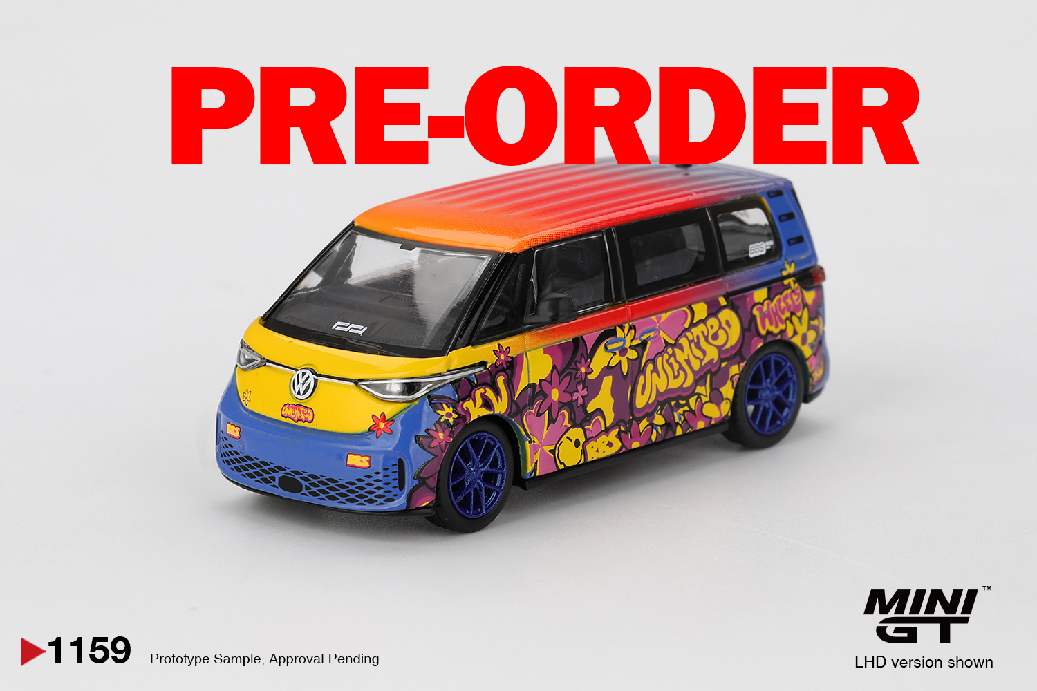 [預訂] MINI GT 1/64 #1159 福士偉根Volkswagen ID.Buzz KW/BBS 合金模型車