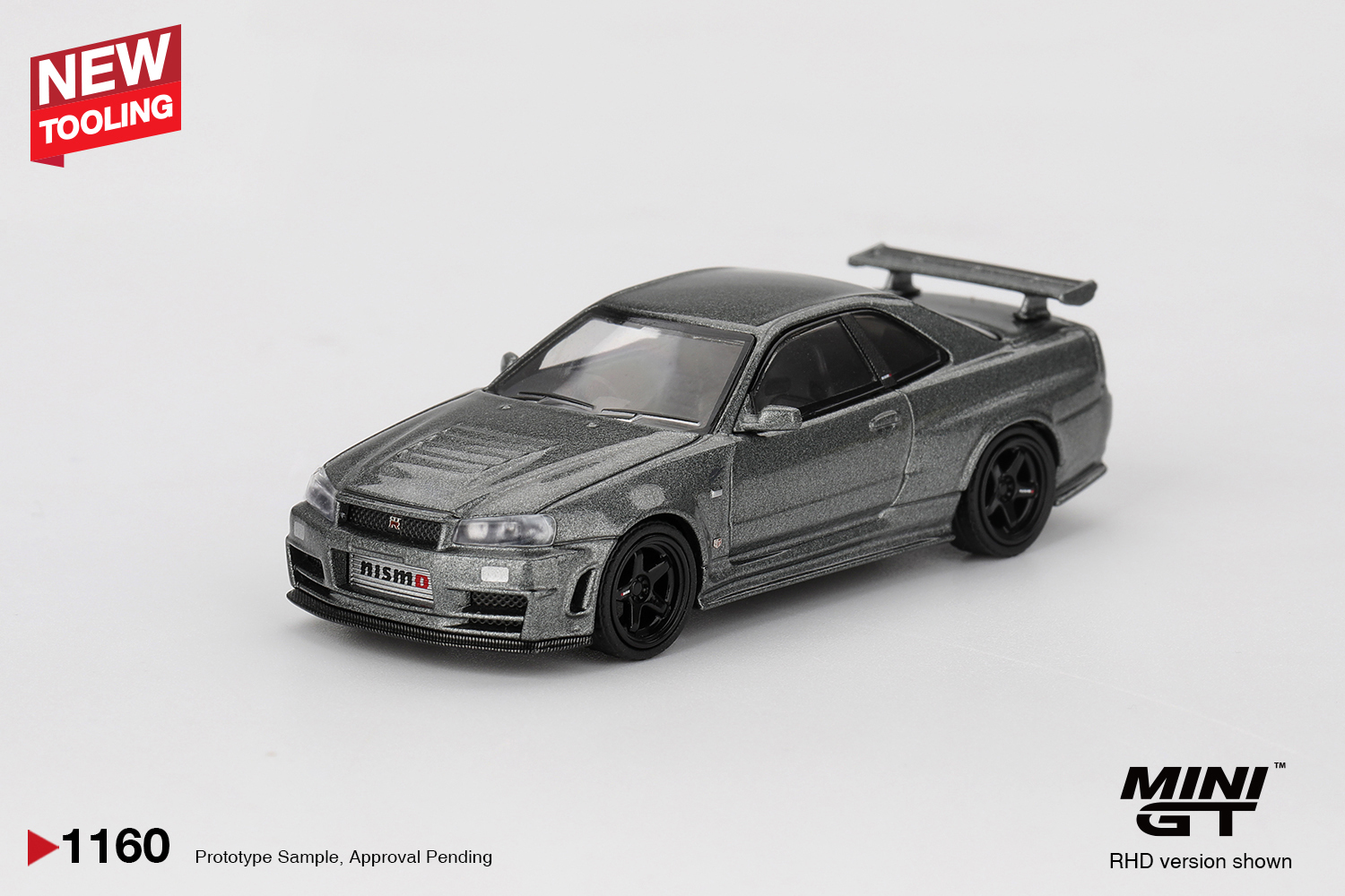 [預訂] MINI GT #1160 日產 Nissan Skyline GT-R 深金屬灰 NISMO BNR34 CRS