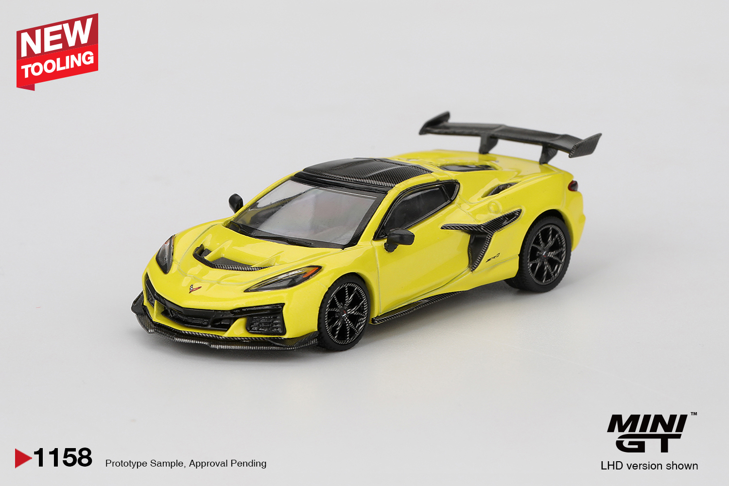 [預訂] MINI GT 1/64 #1158 雪佛蘭Chevrolet Corvette ZR1 Accelerate 黃色模型車