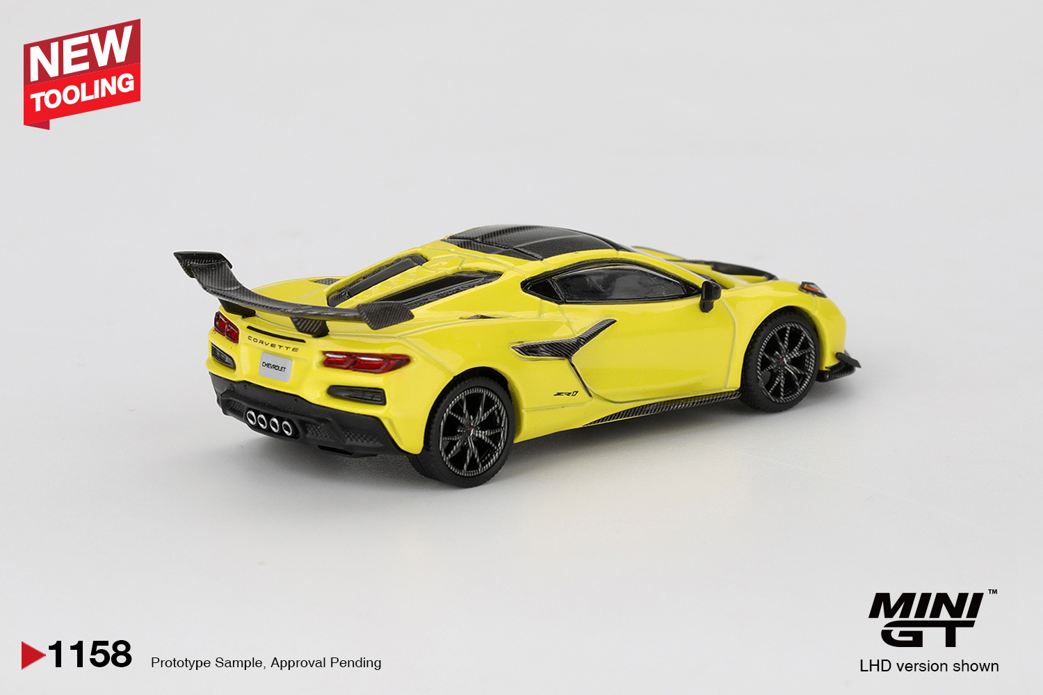 MINI GT 1/64 #1158 Chevrolet Corvette ZR1 Accelerate Yellow Model