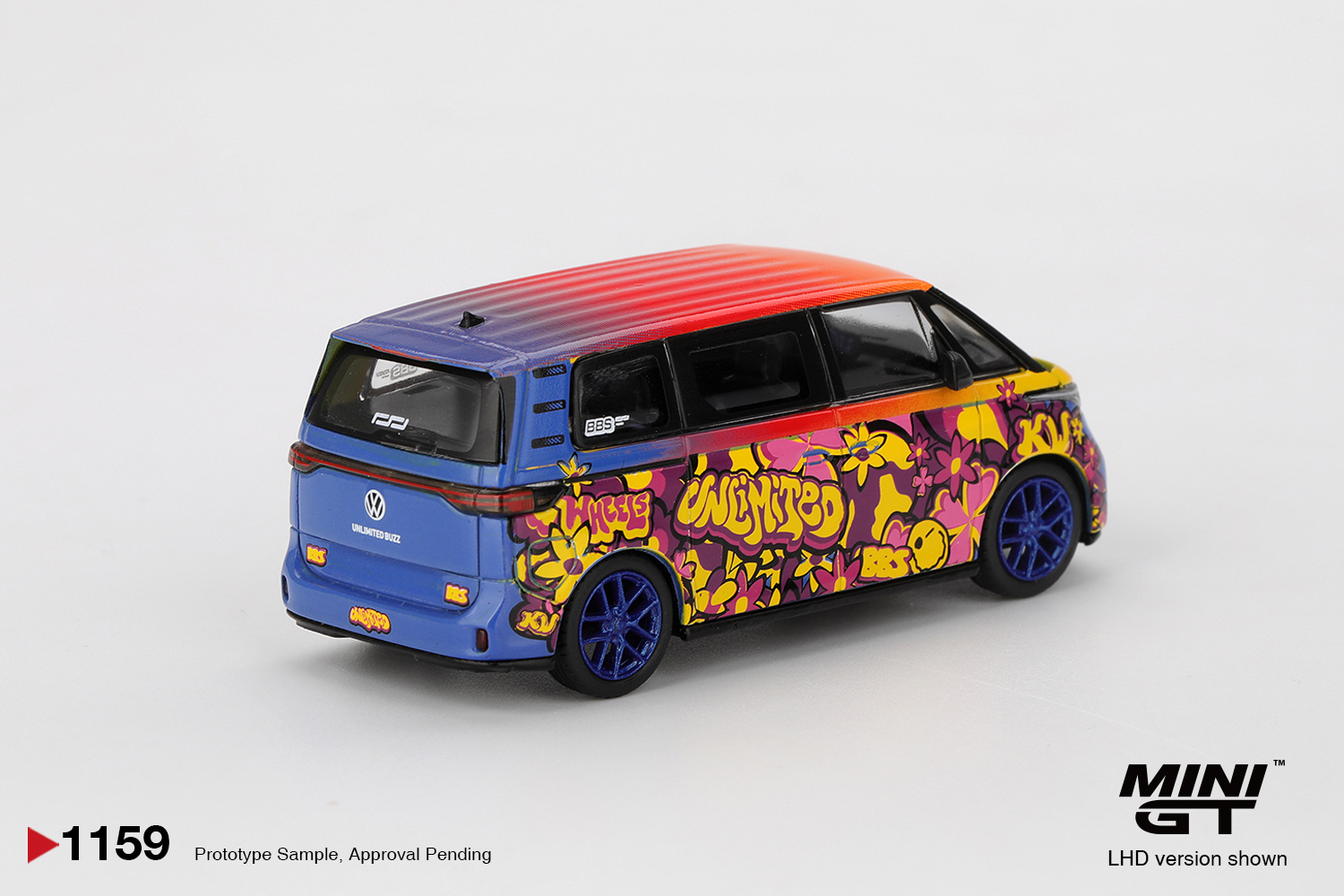 MINI GT 1/64 #1159 福士偉根Volkswagen ID.Buzz KW/BBS 合金模型車