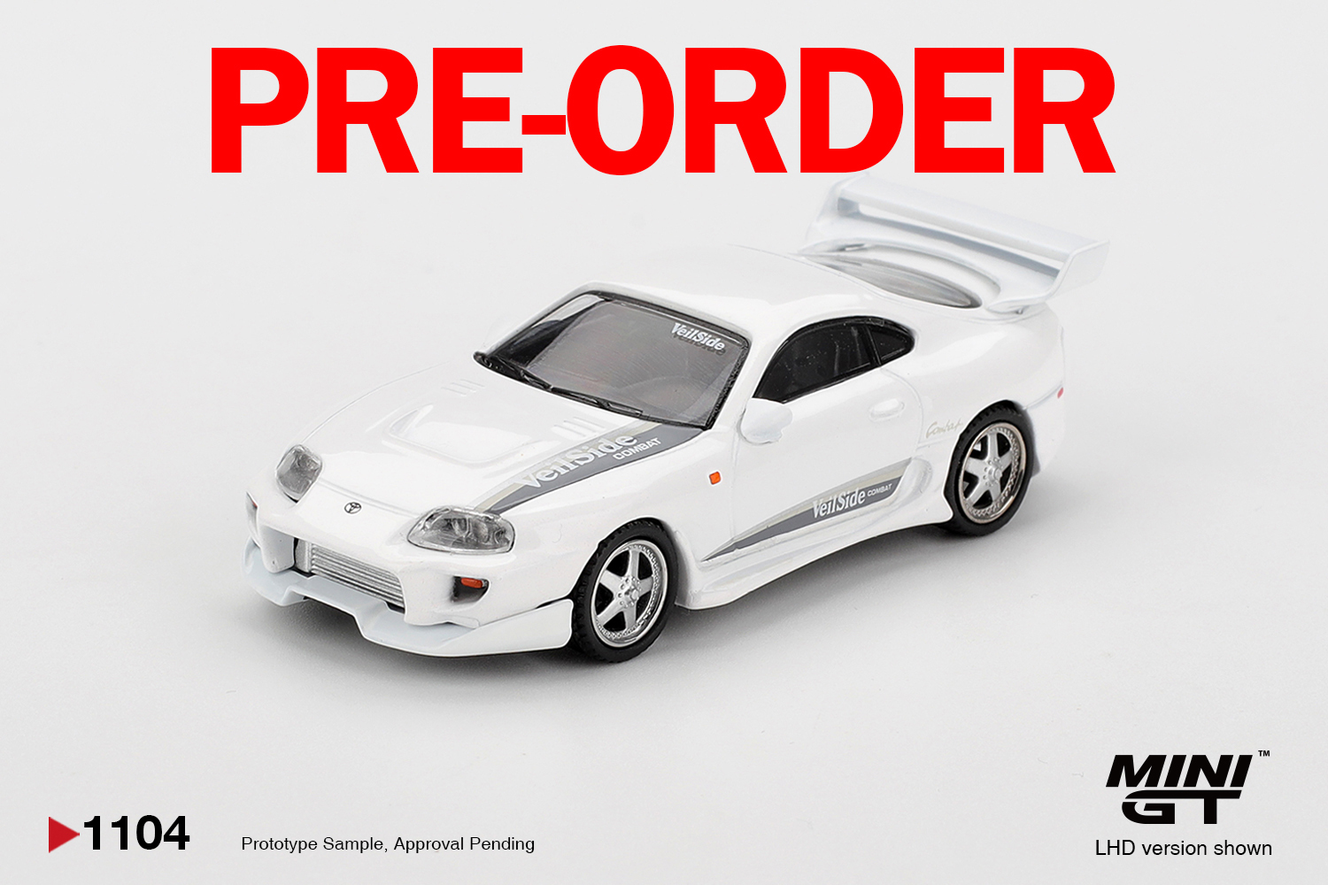 [預訂] MINI GT #1104 豐田 Toyota Supra VeilSide Combat V-I 白色 右軚模型車