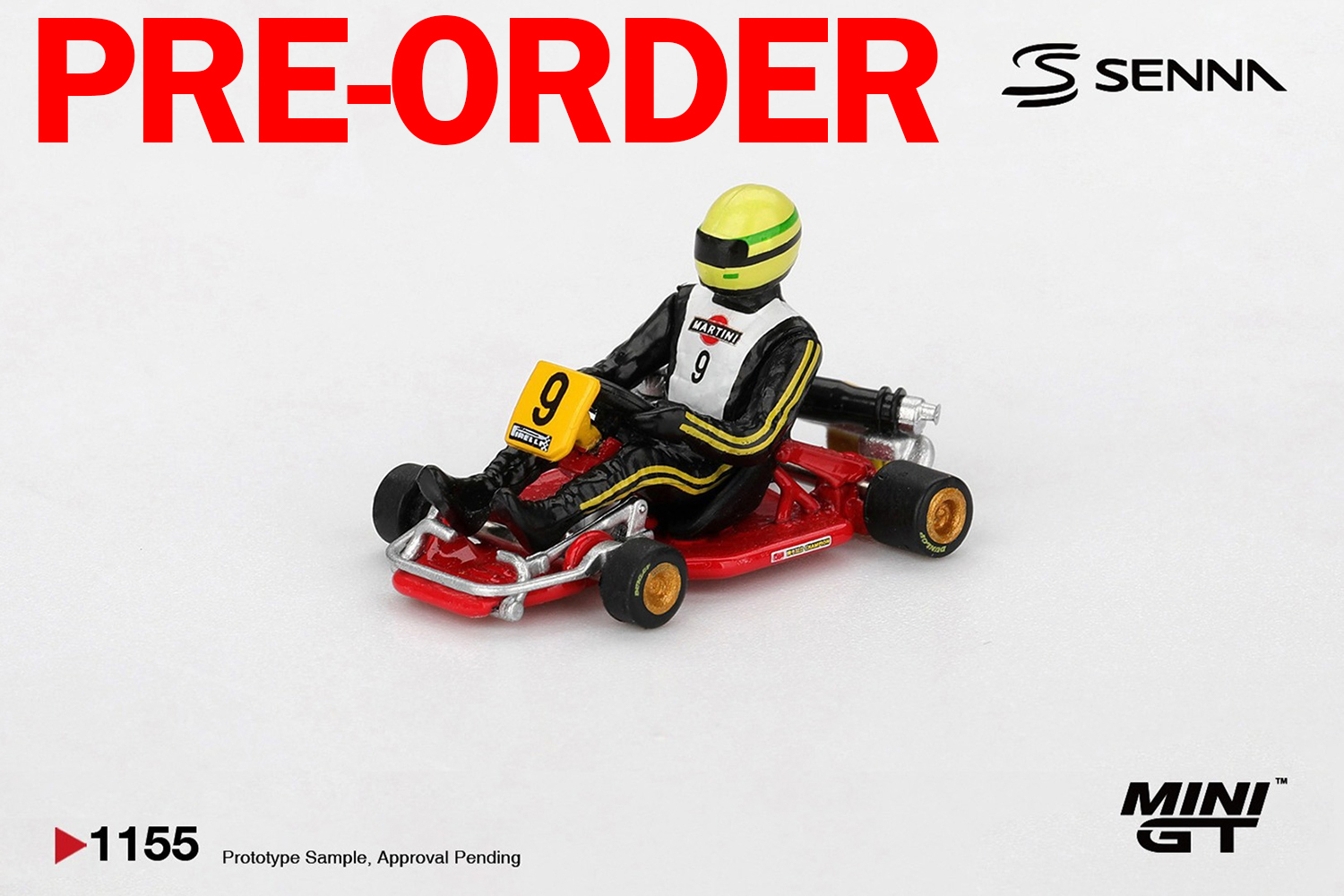 [預訂] MINI GT #1155 Senna Kart Formula K #9 Ayrton Senna da Silva 1981 卡丁車世界錦標賽