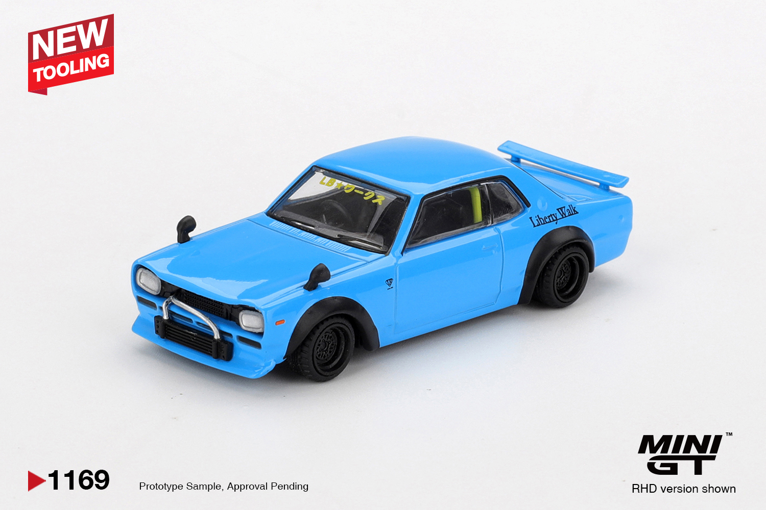 [預訂] MINI GT #1169 日產 Nissan LB Works HAKOSUKA 淡藍色合金模型車