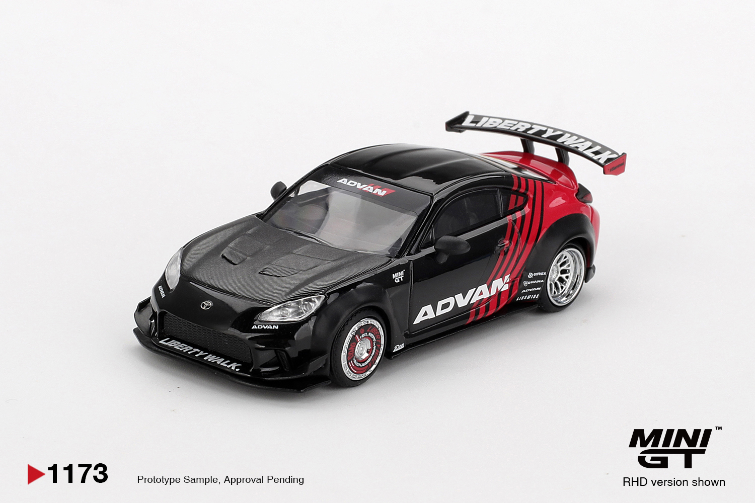 [預訂] MINI GT #1173 豐田 Toyota GR86 LB Nation Advan 1/64 合金模型車