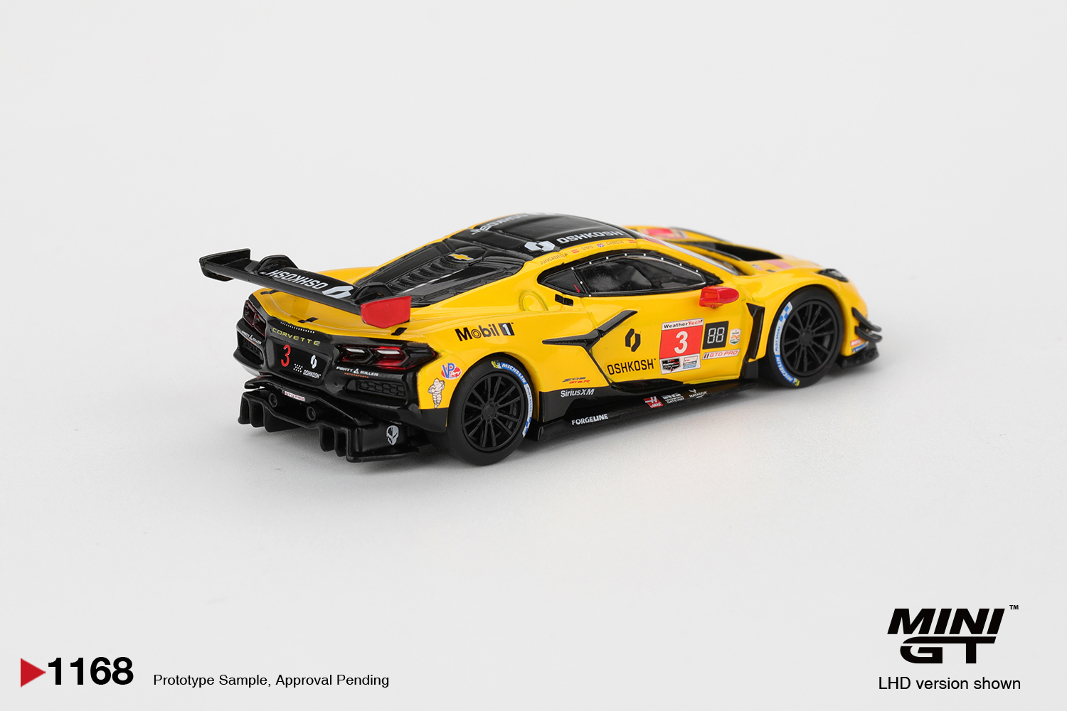 MINI GT #1168 雪佛蘭Chevrolet Corvette Z06 GT3.R #3  Corvette Racing by Pratt Miller Motorsports 2025 IMSA Daytona 24 小時賽