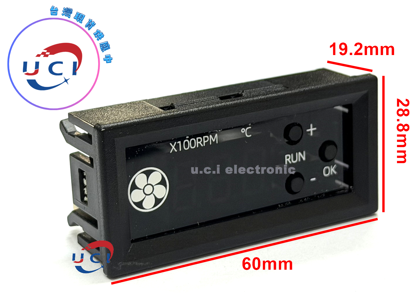 【UCI電子】(A-3) 4線PWM風扇溫控調速器12V3A溫度轉速數顯 主機殼伺服器降噪低溫關停