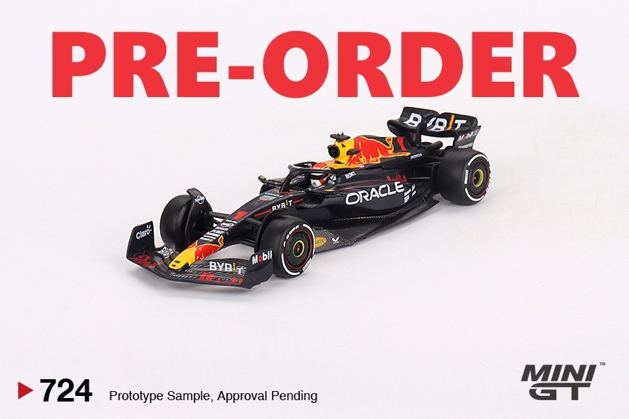 [預訂] Mini GT #724 Oracle Red Bull Racing RB19 #1  Max Verstappen  2023 F1 巴林站冠軍