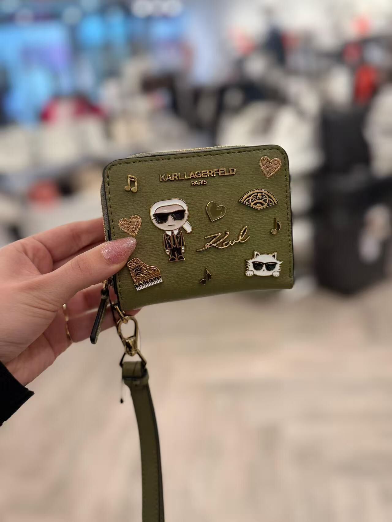 【預購】Karl Lagerfeld H052033 橄欖綠色銀包